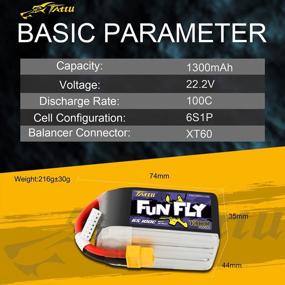 img 3 attached to High-Performance Tattu FunFly 6S Lipo Battery With XT60 Plug For FPV RC Drones, Quadcopters & UAVs