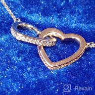 img 1 attached to Stunning UNGENT THEM Silver Interlocking Heart Necklace: Perfect Birthday & Christmas Gifts for Sisters, Best Friends, Women & Teen Girls review by Kristin Bennett