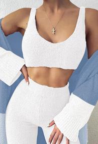 img 1 attached to Cozy Up In Style With Fixmatti Women'S 3-Piece Fuzzy Sweatsuit Lounge Set