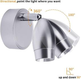 img 1 attached to Luxvista 12V LED Reading Lamp, 3W Dimmable RV Spotlight Light Fixture, Low Voltage Wall Lamp, Touch Control Lights for Vehicle Car Caravan Boat (1-Pack, Warm White 3000K, Silver)