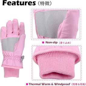 img 1 attached to TRIWONDER Kids Ski Gloves: Windproof & Warm Winter Snowboard Mittens For Boys & Girls