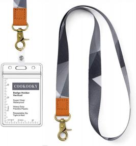 img 4 attached to Lanyard With Id Holder Cute Lanyards For Women Lanyard For Keys Id Badge Holder (Gray)