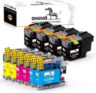 onino compatible ink cartridges for brother lc20e replacement high yield to use with mfc-j985dw mfc-j775dw mfc-j5920dw mfc-j985dwxl mfc-j775dwxl printer(4 black logo