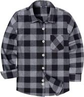 👕 siliteelon sleeve button flannel buffalo boys' clothing - tops, tees & shirts logo