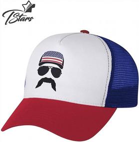 img 2 attached to Mesh Cap Patriotic Hat For American Men And Women - Merica USA Flag Design By Tstars For 4Th Of July