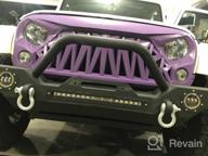 img 1 attached to Enhance Your Jeep Wrangler JK with LEDKINGDOMUS Front Bumper - Rock Crawler Style, Built-in LED Lights, Winch Plate, D-Rings: Compatible with 07-18 Models review by Antonio Liu