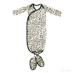 img 4 attached to Newborn Knotted Gown Copper Pearl Apparel & Accessories Baby Boys for Clothing