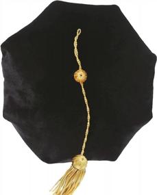 img 4 attached to Doctoral Graduation Tam For PhD Graduates - 8 Sided Cap With Blue/Black Velvet And Gold Bullion Tassel