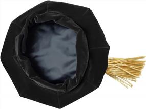 img 2 attached to Doctoral Graduation Tam For PhD Graduates - 8 Sided Cap With Blue/Black Velvet And Gold Bullion Tassel