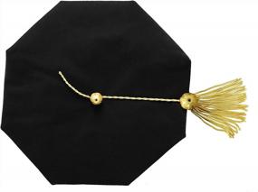 img 3 attached to Doctoral Graduation Tam For PhD Graduates - 8 Sided Cap With Blue/Black Velvet And Gold Bullion Tassel