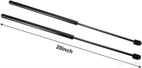 img 1 attached to 20 Inch Gas Struts Pair - Heavy Duty Tool Box Lid Top RV Springs Rods - 20 lbs Prop Lift - 2Pcs by Motion18