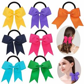 img 4 attached to Get Adorable And Chic Bow Hair Ties For Every Occasion With Colle 7PCS Set - Perfect Hair Accessory For Girls, Women, And Teens