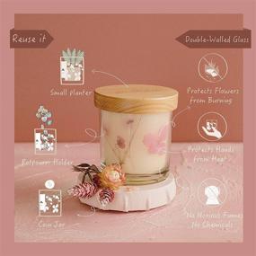 img 2 attached to Amour (Rose) Luxury Handmade Aromatherapy Candle - Infused With Real Flowers And 100% Essential Oils For Bath Or Meditation - Made With Natural Soy Wax For A Premium Experience By MyHomeBody