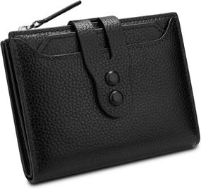 img 3 attached to YALUXE Womens Blocking Compact Leather Women's Handbags & Wallets ~ Wallets