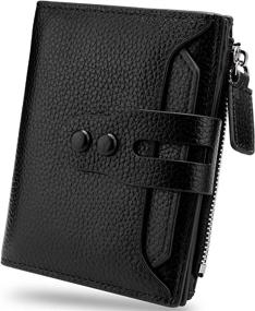 img 4 attached to YALUXE Womens Blocking Compact Leather Women's Handbags & Wallets ~ Wallets