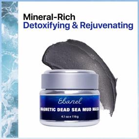 img 3 attached to Ebanel Magnetic Dead Sea Mud Mask For Face And Body, 4.1 Oz Deep Pore Cleansing Moisturizing Bentonite Clay Detox Face Mask For Acne, Blackheads, With Retinol, Rosehip, Avocado Oil, Argan Oil, Peptide
