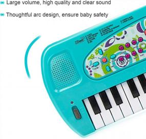 img 1 attached to Introduce Musical Genius With APerfectLife 32-Key Portable Kids Piano In Blue