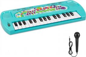 img 4 attached to Introduce Musical Genius With APerfectLife 32-Key Portable Kids Piano In Blue