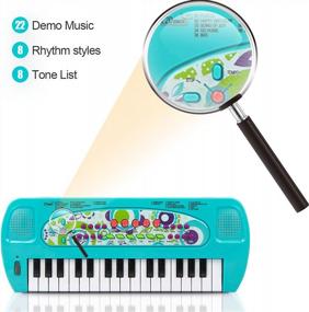 img 2 attached to Introduce Musical Genius With APerfectLife 32-Key Portable Kids Piano In Blue