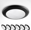 6 pack asd led flush mount ceiling light, wet rated dimmable disk light, ultra bright 1200 lm cri90 j-box recessed can oil rubbed bronze 15w (130w eqv.) 3000k energy star etl logo