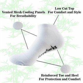 img 3 attached to Stay Cool And Dry On The Move With Men'S Rayon From Bamboo Athletic Ankle Socks