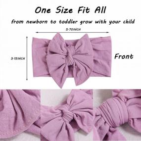 img 3 attached to 👶 16PCS Baby Nylon Headbands Hairbands Hair Double Bows Elastics for Baby Girls Newborns Infants Toddlers Kids