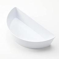 white abs half round bowl from american metalcraft's del mar collection - holds 52 oz. logo