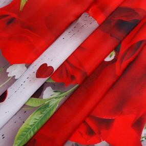 img 1 attached to Испытайте элегантность комплекта занавесок для душа LIVILAN'S Red Rose с 12 крючками - водонепроницаемые и идеально подходят для Дня святого Валентина!