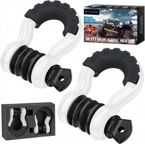 img 4 attached to TICONN Heavy Duty D Ring Shackles With 7/8" Screw Pin And 57,000Ibs Break Strength - Perfect For Off Road Vehicle Recovery