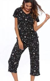 img 1 attached to Women'S Capri Pajama Sets With Sleepwear Tops By ENJOYNIGHT