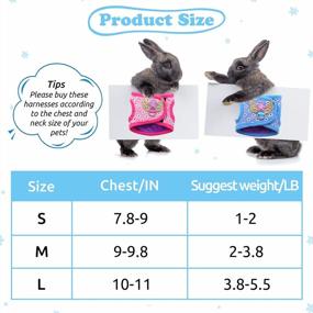img 2 attached to Small Animal Harness And Leash Set For Rabbit, Hamster, Guinea Pig - Adjustable Vest Harness For Out Walking In Snow-S By Preferhouse (2 Pieces)