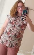 img 1 attached to SimpleFun Women'S Boho Tops Floral V Neck Short Sleeve Summer Blouse Shirts review by Derrick Bellando