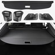 tesla model y cargo cover: retractable waterproof rear trunk shade for luggage security and privacy - compatible with 2020 to 2022 models (manufactured before june 2022) logo