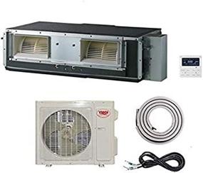 img 4 attached to YMGI 24000 BTU 2 Ton Mini Split Heat Pump With 25 Ft Lineset For Family Homes, Business Offices, Meeting Rooms, And Shops, Available In Both Duct And Ductless Options