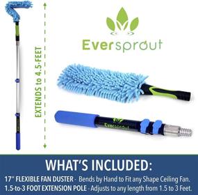 img 3 attached to 🌀 EFFECTIVE High Ceiling Fan Duster by EVERSPROUT – Flexible Microfiber with Adjustable Extension Pole for Easy Cleaning of Any Fan Blade – Extendable up to 10 Ft for Convenient Use
