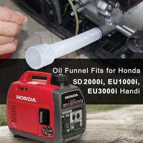img 1 attached to 🔌 Optimized Oil Funnel for Honda EU1000i, EU3000i Handi, SD2000i, EB2800i, EG2800i - No Fit for Honda EU2000i, EU2200i, EU3000is, GX160 - Plastic Refueling Pipe for Efficient Oil Changes