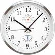 hito non ticking wall clock - sleek aluminum frame, silent sweep movement, 12" white for office, bedroom & kitchen decor logo