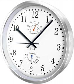 img 3 attached to HITO Non Ticking Wall Clock - Sleek Aluminum Frame, Silent Sweep Movement, 12" White For Office, Bedroom & Kitchen Decor