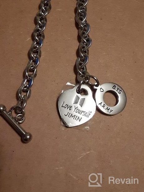 img 1 attached to 🎁 G-Ahora BTS Bracelet - Love Yourself Army Never Mind Charm for BTS Fans Girls and Women - Inspirational Gift and Jewelry for BTS Lovers (BR-Never Mind) review by Angela Flores