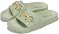 women's quilted mules slip on sandals by cape robbin layton logo