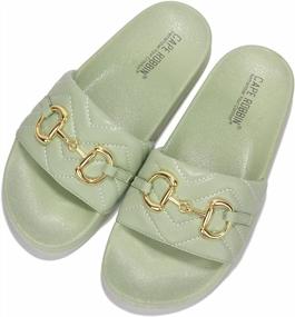 img 1 attached to Women'S Quilted Mules Slip On Sandals By Cape Robbin Layton