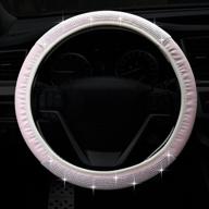 shine in style: bling crystal rhinestone car steering wheel cover - glittery & sparkling accessories for women & girls (14.2-15.3 inch) логотип