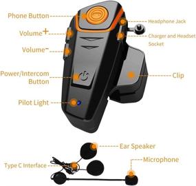 img 3 attached to 🏍️ Enhance Motorcycle Safety with BT-S2 Motorcycle Bluetooth Intercom: Snowmobile Helmet Bluetooth Headset with 1000m Communication Range, Connects up to Three Riders Simultaneously (1pack)