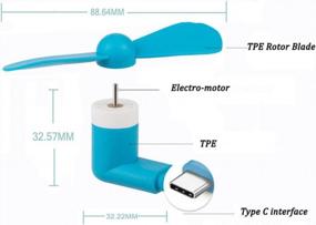 img 1 attached to 📱 Simuer Mini USB Mobile Phone Fan - 6 Pack Portable Cooling Fans for Samsung, Huawei, LG, and Other Type-C Smartphones