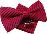 👔 retreez modern stripe microfiber pre tied men's accessories: versatile ties, cummerbunds & pocket squares логотип