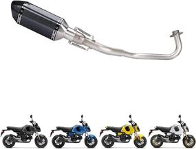 img 4 attached to 🔊 KEMIMOTO Grom MSX125 Low Mount Exhaust Slip-on Muffler Baffle - Compatible for 2013-2023 Models