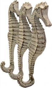 img 2 attached to 8 3/4 Inch Rustic White Cast Iron Sea Horse Wall Hooks - Large Size