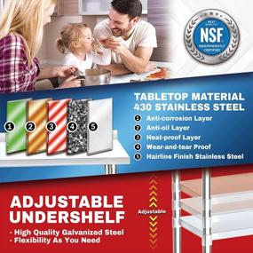 img 2 attached to DuraSteel'S NSF Stainless Steel Work Table With Backsplash - Ideal For Commercial Kitchens, Restaurants, And Home Use