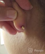img 1 attached to Baby Girls 14k Gold Plated CZ Puppy Screwback Earrings | Silver Post review by Stephanie Benoit