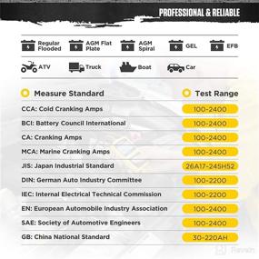 img 1 attached to 🚗 AUTOOL BT360 Car Battery Tester 12V Load Tester | 6V-30V DC Charging Cranking Test | 100-2400 CCA Automotive Alternator Tester | Digital Auto Battery Analyzer for Vehicle Truck Motorcycle SUV Boat